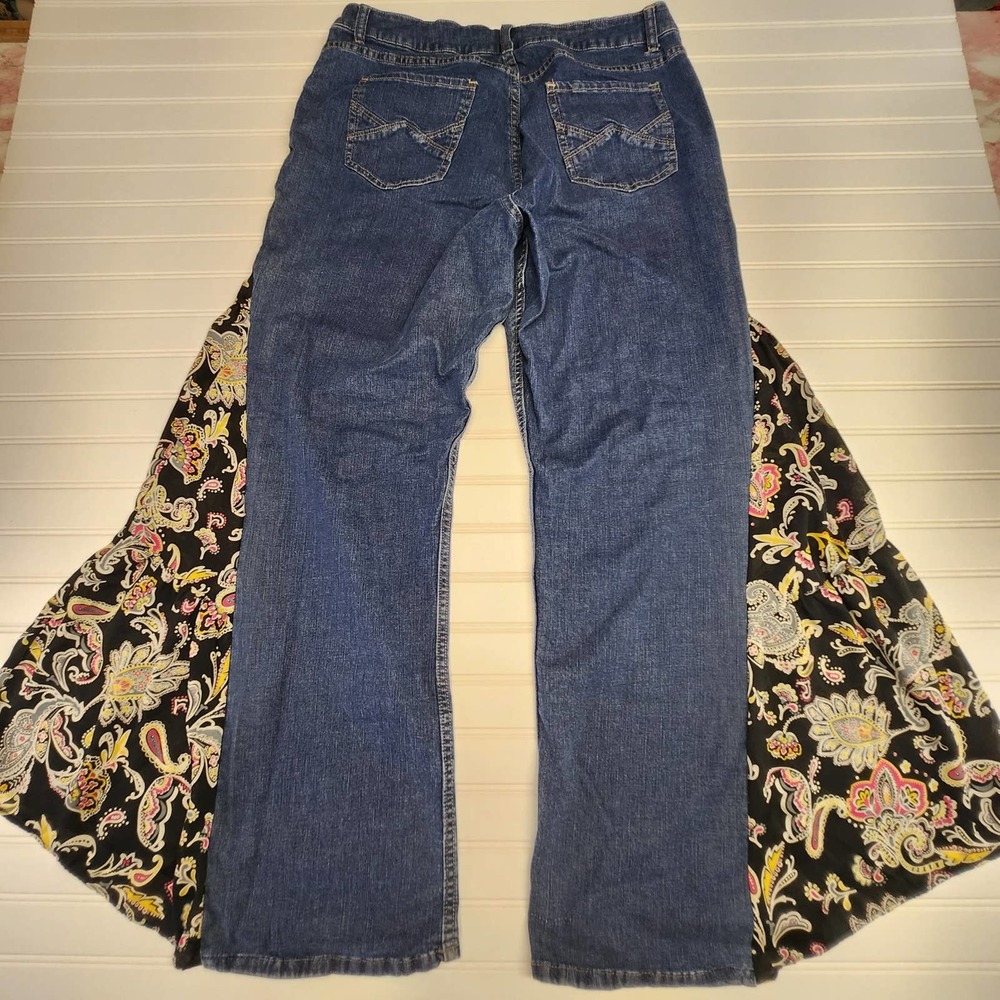Floral Patchwork Flare Jeans - image 4